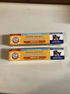 (2)ARM&HAMMER Complete Care Dog Dental Kit for Adult Dogs, CHICKEN 0.84 Oz NIB - Picture 1 of 12