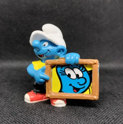 Pitufos 20459 Placa de identificación Pitufo Schleich Figura Juguete de colección Lote G 9 Foto 1 de 4