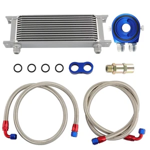Universal Engine Oil Cooler 13-Row AN10 Aluminum with Filter Adapter Kit White - Picture 1 of 18