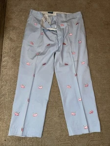 Castaway Nantucket Harbor Pant Baby Blue W/ Flying Pigs Sz 40W 30L - Picture 1 of 5