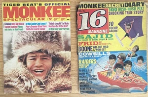 Lot of 2 Tiger Beat's Official Monkee Spectacular #2 + 16 Magazine Secret Diary - Picture 1 of 10