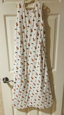 Kyte Baby Sleep Bag XL 1.0 Tog Fox Print  Sleep Sack Zipper Lounge - Image 1 of 4