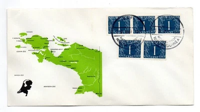 Netherlands New Guinea cover map New Guinea postmark KEPI - A 003 - Image 1 of 2