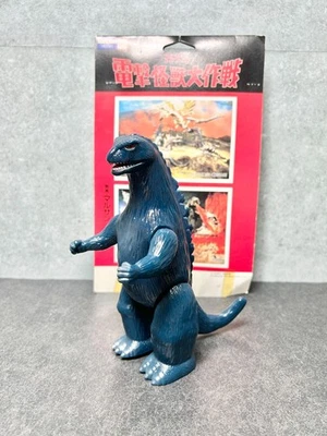 MARUSAN 1998 Godzilla J-Tail 6.8" Sofubi Kaiju Vinyl Figure With header - Image 1 of 4