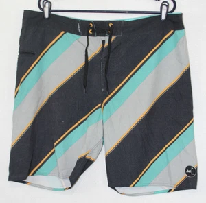 Pantalones cortos de tabla de surf a rayas multicolores LOST Enterprises talla 38 (medidas 39x8,5) - Imagen 1 de 8
