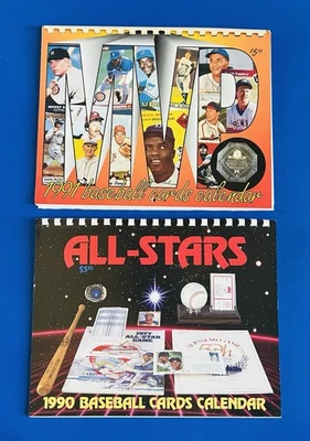 (2)  1990 & 1991 Baseball Cards Wall Calendars; Unused - EX+ Condition - Image 1 of 4