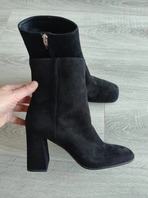 Botas italianas de gamuza Sergio Rossi para mujer negras talla 39 Foto 1 de 4