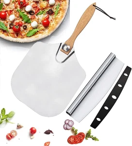 Mofish Pizza Peel and Pizza Cutter Pizza Lovers Set for Oven, Aluminum Pizza ... - Picture 1 of 9