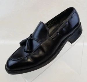 Freeman Halbschuhe schwarz Leder Quaste runde Schürze Zehenfrei Flex Schuhe Größe 8,5D - Bild 1 von 11