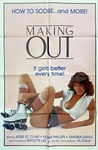Making Out Sexy Busty Girl on Rollerskates Original Movie Poster Sexploitation - Picture 1 of 1