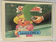 1987 TOPPS GARBAGE PAIL KIDS STICKER ERASED ERICA COLLECTIBLE CARD #415A