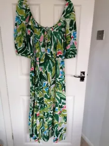 FLORAL TIERED MIDI DRESS SIZE 16 BNWL - Picture 1 of 11