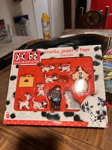 Vintage 101 Dalmations Mattel 66451 Cruella Jasper Pups Collectible Figurine Set - Picture 1 of 2
