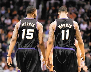 Markieff and Marcus Morris PHOENIX SUNS Signed 8x10 Photo COA GFA - Picture 1 of 1