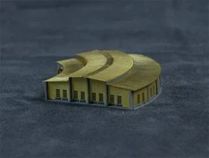 1/700 Scale WWII Era Railway Roundhouse NW70056 Metal Military Building Model - Picture 1 of 3