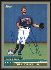 2016 Topps Archives 65th Anniv Autographs Green Back #A65JCR Jose Cruz Jr. /99