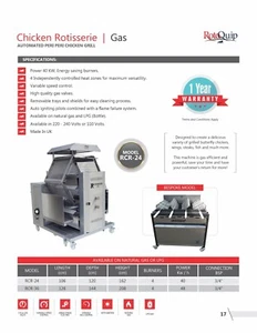 Chicken Rotisserie Grill Charcoal Grill Piri Piri Grill Rotating Grill Chargrill - Picture 1 of 12