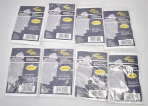 Lot of 8 The Weather Station Emergency Ponchos Clear Lightweight Reusable w Hood - Picture 1 of 5