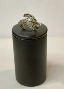 Bigiotteria vintage - BIJOUX ANELLO, SERPENTE COLOR ARGENTO, ANNI '50 - Foto 1 di 3