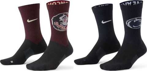 NWT Nike Multiplier DRI-FIT NCAA College University Crew Socks 2 Pack Home Away Cover