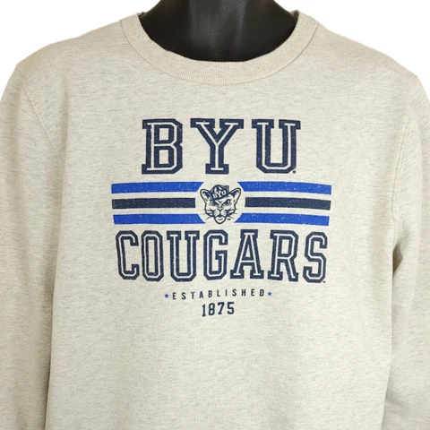 BYU Cougars Sweatshirt Champion Brand Brigham Young University Size Large Cover