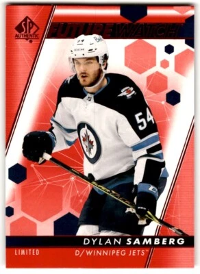 Dylan Samberg 2022-23 SP Authentic Limited Red Future Watch Rookie #112 Winnipeg - Image 1 of 2