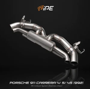 PORSCHE 911 Carrera/S/GTS/4/4S (992) iPE Valvetronic Muffler and Downpipe SS - Picture 1 of 3