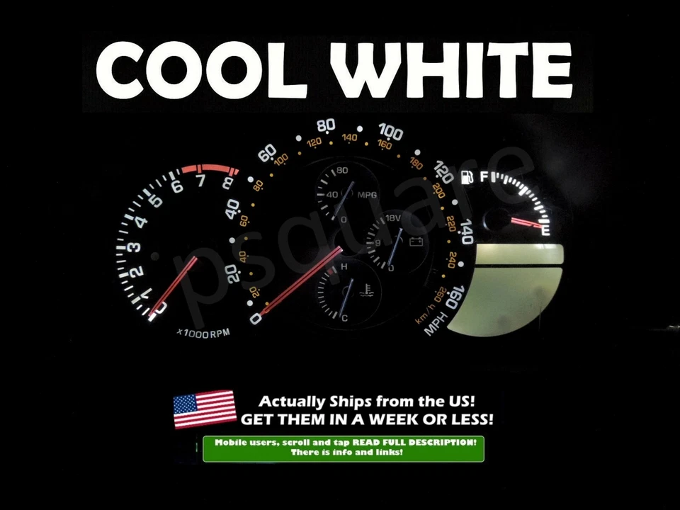 REAL Gauge Cluster LED Dash kit Bulb Cool White For Lexus iS300 01  05 2001 2005 - Image 1 of 2