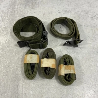 Lote De Colección De 5 Cinturones Del Ejército Correas Verde Militar 30 Pulgadas A 48 Pulgadas Foto 1 de 4
