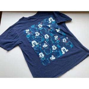 Disney Mickey Mouse Grafikdruck T-Shirt Blau All Over Print XL - Bild 1 von 6