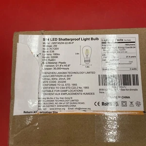 25 Pack EMITTING Shatter & Water Proof S14 Replacement LED Light Bulbs Outdoor - Picture 1 of 2