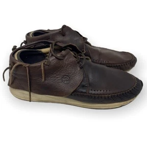 Visvim FBT Brown Elk Leather Men's Size 10 Distressed - Picture 1 of 11