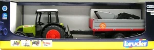 1/16 Claas Nectis 267 F With Frontloader And Trailer by Bruder 2112 - Picture 1 of 1