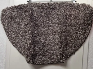 #6096# Hagemann, tappeto da bagno, tappetino da bagno, marrone, 48 x 78 cm, semicircolare - Foto 1 di 3