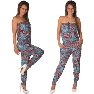 Mono mono de una pieza globo Aladin Aztek pantalones elásticos traje fiesta 34 36 - Imagen 1 de 8