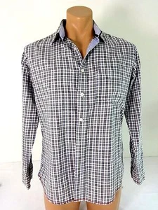 VANHEUSEN SPORT MENS BLUE BROWN & WHITE PLAID CASUAL DRESS SHIRT SIZE40 15 1/2 - Picture 1 of 5