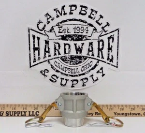 CamLock hembra de 1-1/4"" x 1-1/4"" aluminio MPT con palancas de latón cámara y ranura - Imagen 1 de 5