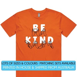 AUSLAN Be Kind T-Shirt, Australian Sign Language T-Shirt, AUSLAN Harmony Day - Picture 1 of 9