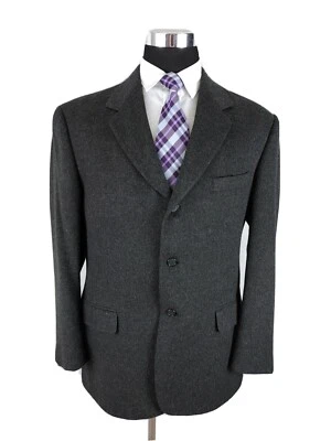 Evan Picone Men 42R Charcoal Gray Camel 100% Camel Hair Sport Coat Jacket Blazer - Image 1 of 4