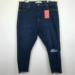 Signature Levi Strauss Damen 22 W36 Heritage High Rise Skinny Jeans Distressed - Bild 1 von 12