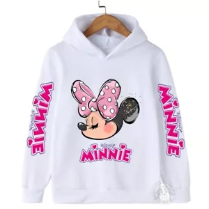 Disney Minnie Mouse Jumper Kids Girls Winter Warm Hoodie Clothes Cartoon - Picture 1 of 9