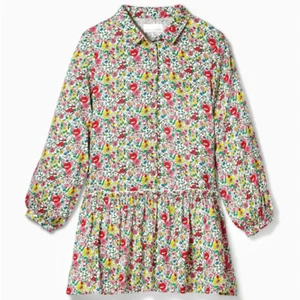 Rockets of Awesome Girls size 7 Floral Drop Waist Shirt Dress - Picture 1 of 8