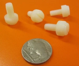 Nylon-Rändelschraube mit Schlitz, 1/4"-20 x 1/2" Länge, 31/64" Kopfdurchmesser, 100 Stück - Bild 1 von 11