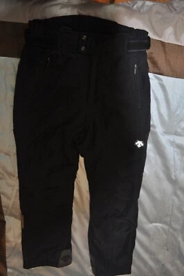 DESCENTE Mens Insulated Snow Ski Pants Adjustable SZ 38 R Black - Imagem 1 de 4