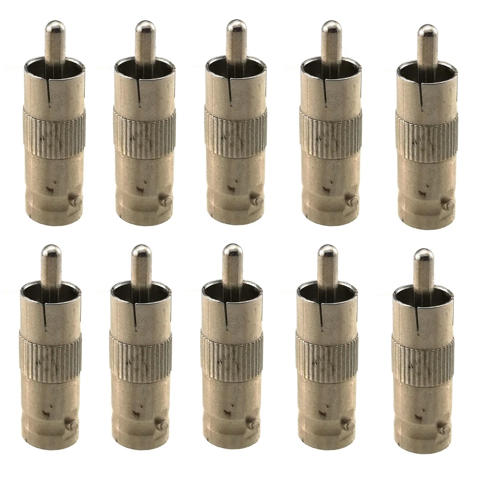 10pcs RCA Male to BNC Female Adapter for CCTV Camera TV Box Video Converter Plug - Image 1 of 4