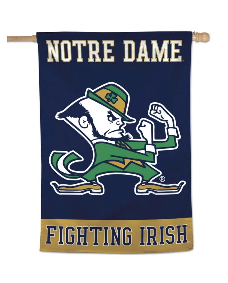 NOTRE DAME FIGHTING IRISH HOUSE FLAG 28"X40" WALL BANNER NCAA LICENSED - Image 1 of 1