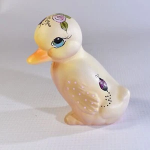 Fenton Gift Shop Duckling "Lady Bug" Limited Edition Hand Painted Arti - Picture 1 of 5