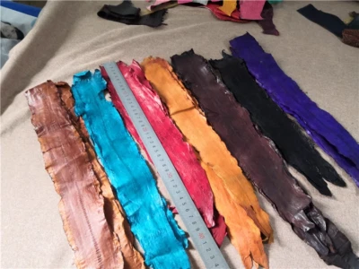 2x Real Fish Skin Leather Genuine Eel Leather Eel Fish Skin Material Craft - Image 1 of 4