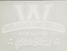 William McKinley High School Glee Club Logo Iron On Heat Transfer White 7"x10"  