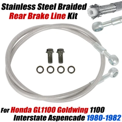 Línea de freno trasero de acero para Honda GL 1100 1980-1982 Goldwing Interstate Aspencade Foto 1 de 4
